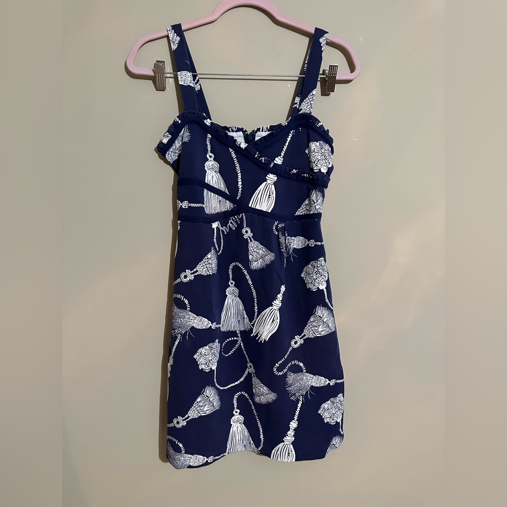 Lilly Pulitzer navy blue nautical print dress size 4